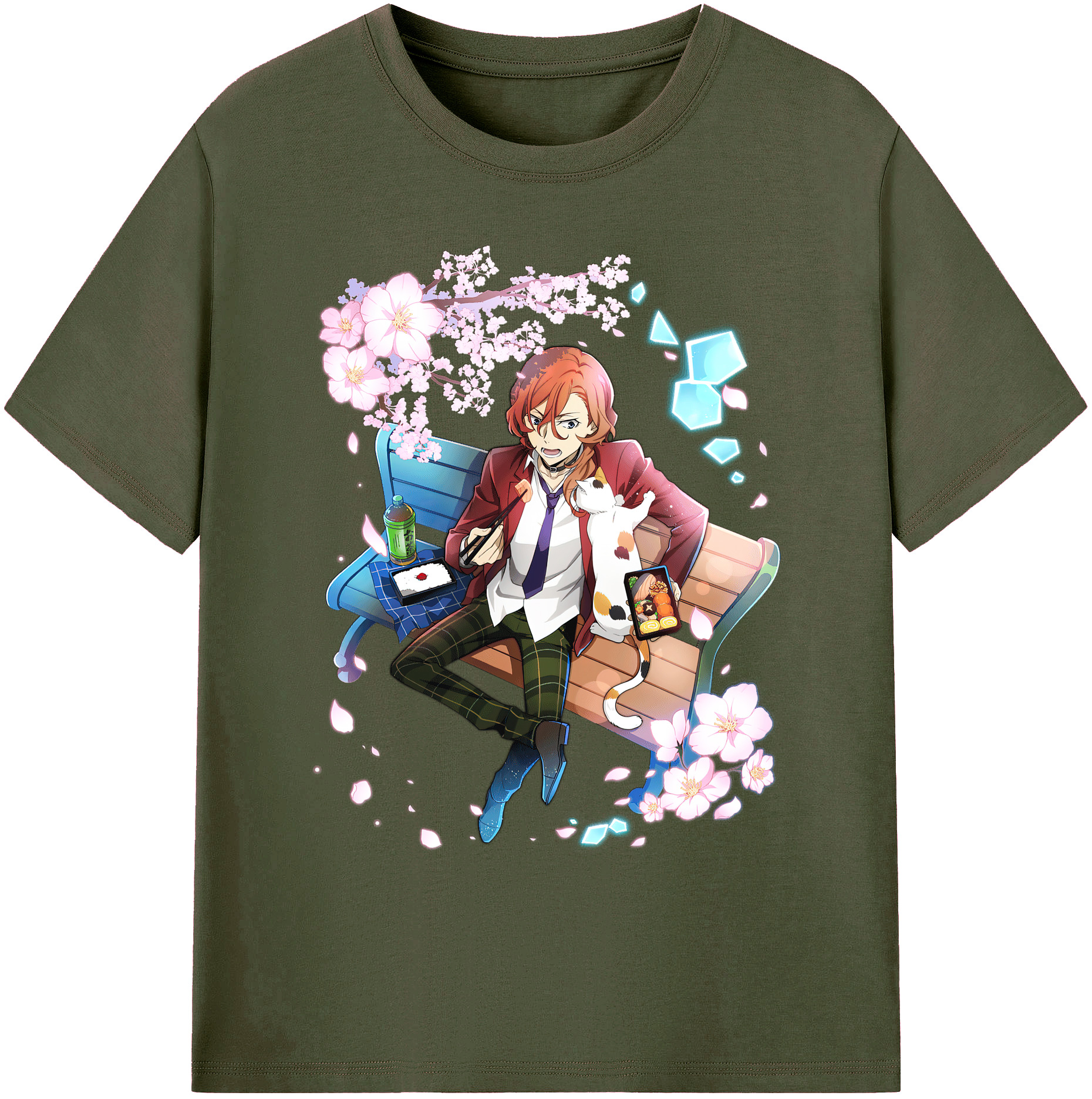（画像用） 文豪ストレイドッグス Bungo Stray Dogs 綿100％ メンズ半袖Tシャツ｜肌触りやわらか＆通気性